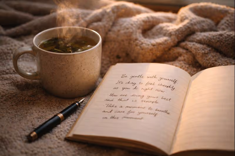 Small comforts while meeting yourself with kindness.