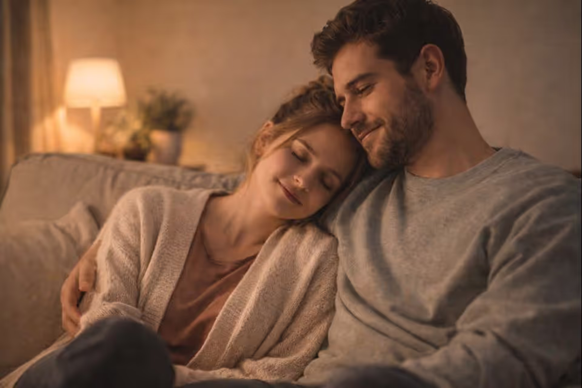 Feeling safe in each other's arms