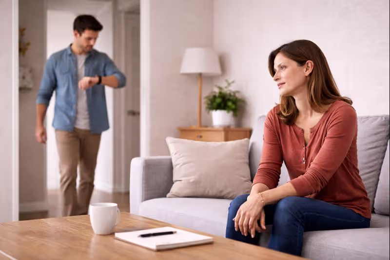 Partner taking a structured break during an argument with a planned return